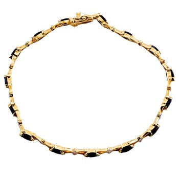 9ct gold Sapphire/Diamond Bracelet